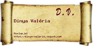 Dinya Valéria névjegykártya